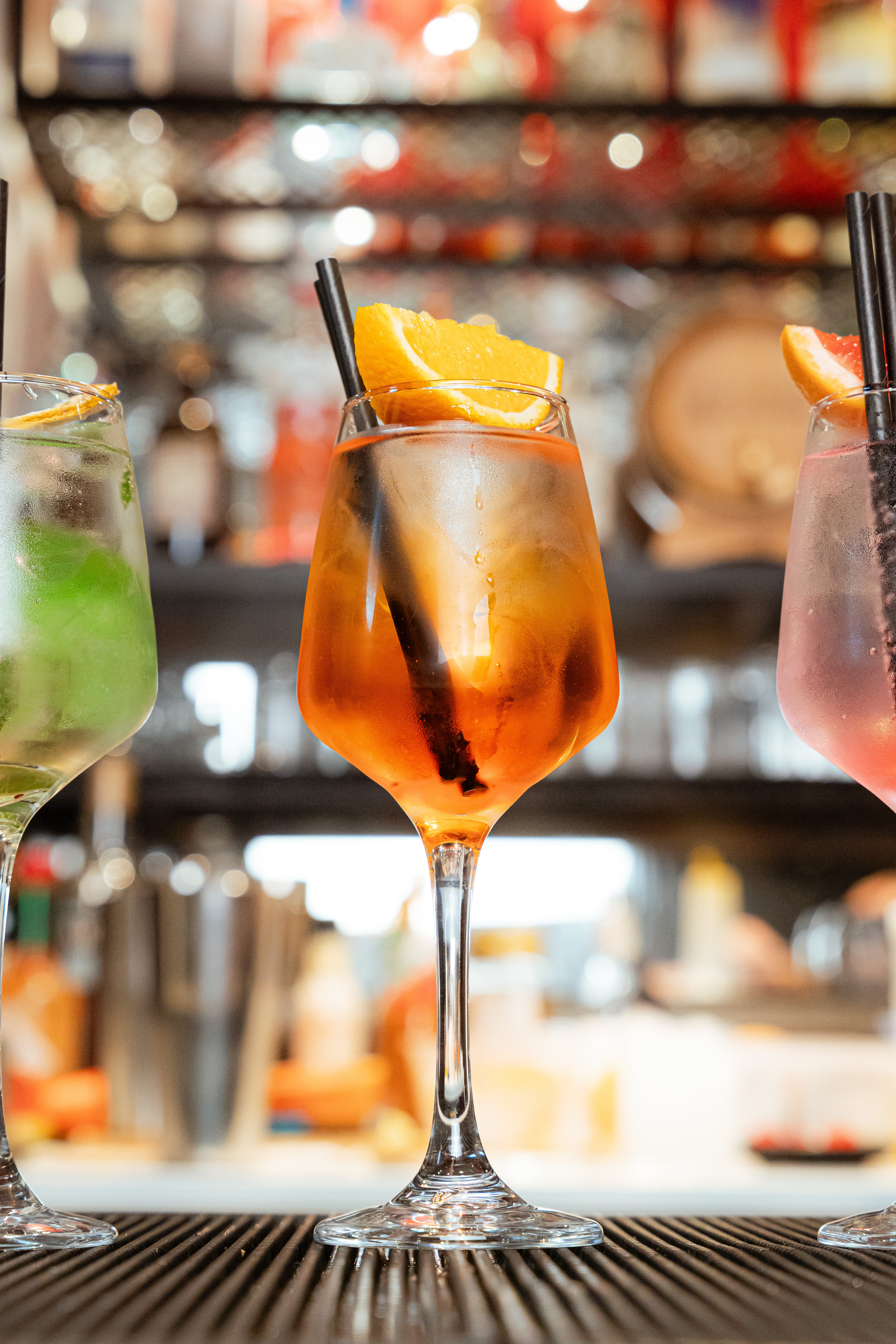 Orange spritz cocktail at Mate's bar
